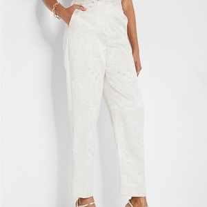 Express x Rachel Zoe Metallic Jacquard Pants